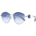 Ana Hickmann Rund Sonnenbrille HI3187 5403A in Silber – 45° Seitenansicht