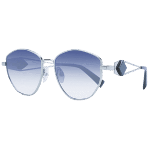 Ana Hickmann Rund Sonnenbrille HI3187 5403A in Silber – 45° Seitenansicht