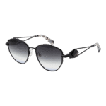 Ana Hickmann Rund Sonnenbrille HI3187 5409A in Schwarz – 45° Seitenansicht