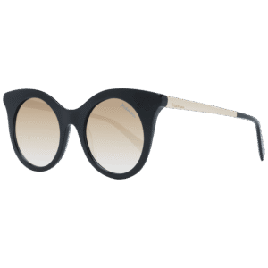 Ana Hickmann Schmetterling Sonnenbrille HI9063 4901S in Schwarz – 45° Seitenansicht