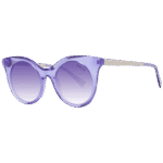 Ana Hickmann Schmetterling Sonnenbrille HI9063 49T01 in Lila – 45° Seitenansicht