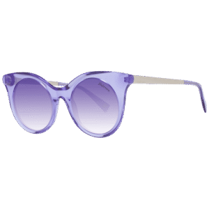 Ana Hickmann Schmetterling Sonnenbrille HI9063 49T01 in Lila – 45° Seitenansicht