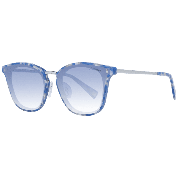 Ana Hickmann Katzenaugen Sonnenbrille HI9065 49G22 in Blau – 45° Seitenansicht