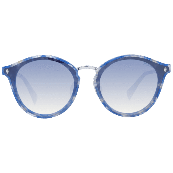 Ana Hickmann Sonnenbrille HI9066 49G22 – Frontansicht mit Metall & Kunststoff Rahmen und Blau Gläsern