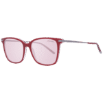 Ana Hickmann Rechteck Sonnenbrille HI9067 55H04 in Rot – 45° Seitenansicht
