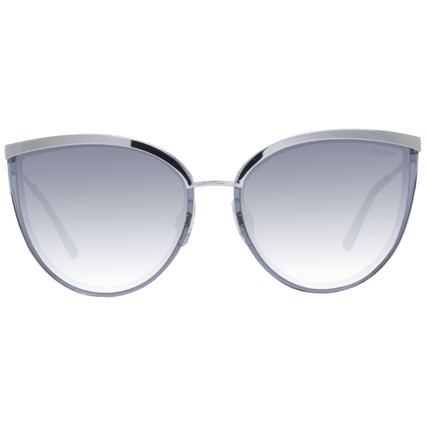 Ana Hickmann Sonnenbrille HI9076 59T01 – Frontansicht mit Metall & Kunststoff Rahmen und Grau Gläsern