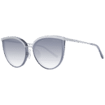 Ana Hickmann Katzenaugen Sonnenbrille HI9076 59T01 in Silber – 45° Seitenansicht