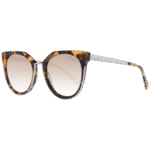 Ana Hickmann Schmetterling Sonnenbrille HI9078 54G22 in Braun – 45° Seitenansicht