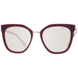 Ana Hickmann Sonnenbrille HI9079 54D01 – Frontansicht mit Azetat Rahmen und Burgunder Gläsern