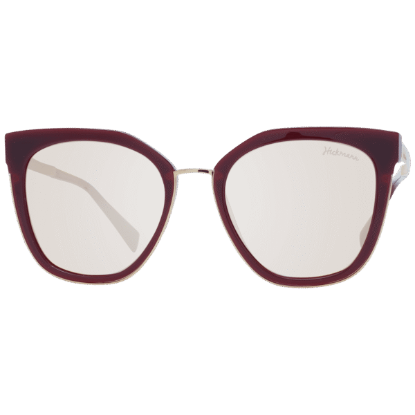 Ana Hickmann Sonnenbrille HI9079 54D01 – Frontansicht mit Azetat Rahmen und Burgunder Gläsern