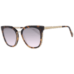 Ana Hickmann Schmetterling Sonnenbrille HI9079 54G22 in Braun – 45° Seitenansicht