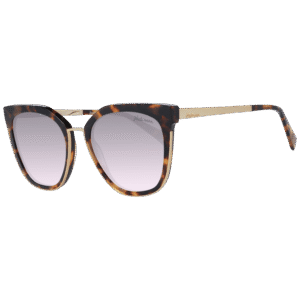 Ana Hickmann Schmetterling Sonnenbrille HI9079 54G22 in Braun – 45° Seitenansicht