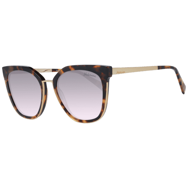 Ana Hickmann Schmetterling Sonnenbrille HI9079 54G22 in Braun – 45° Seitenansicht