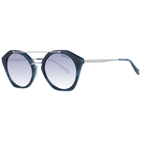 Ana Hickmann Rund Sonnenbrille HI9087 51H01 in Blau – 45° Seitenansicht