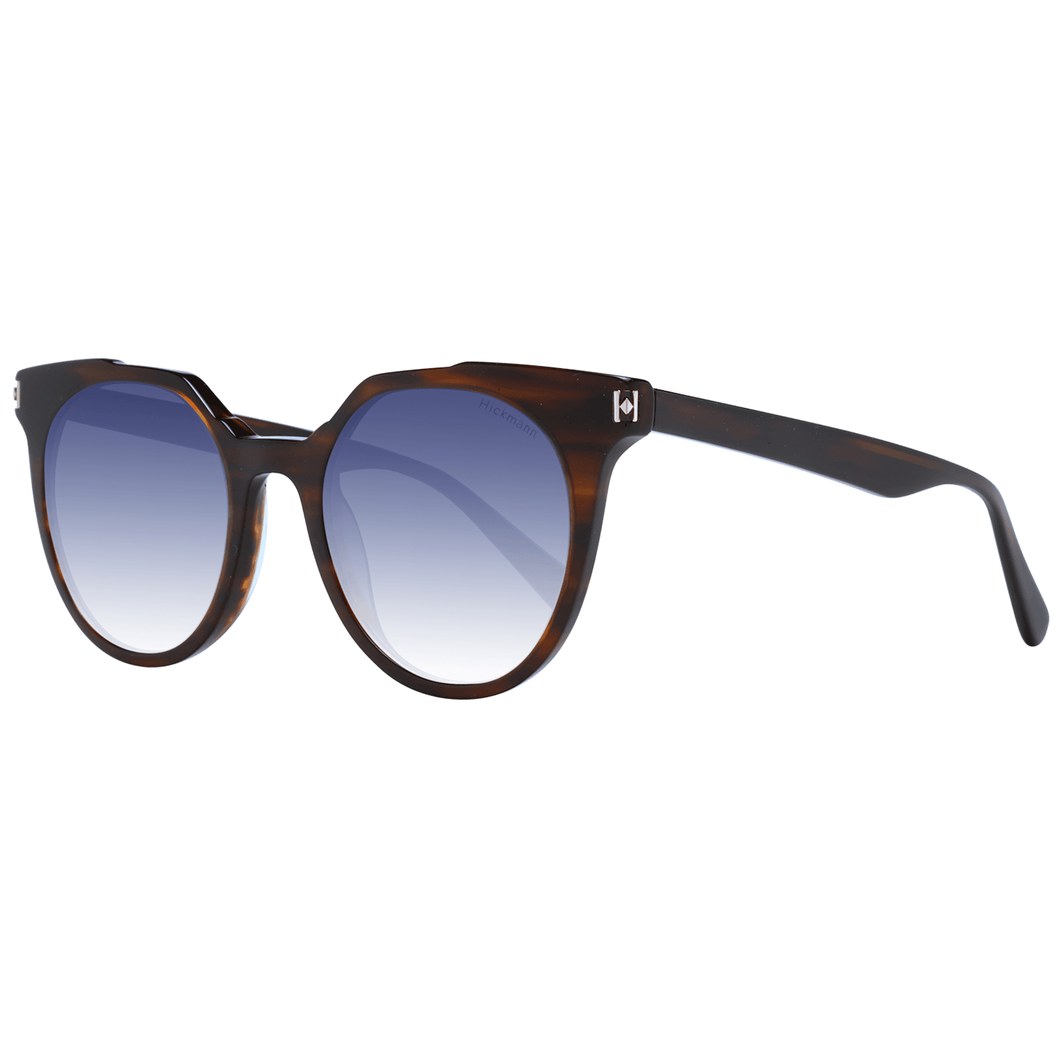 Ana Hickmann Schmetterling Sonnenbrille HI9137 50E01 in Braun – 45° Seitenansicht