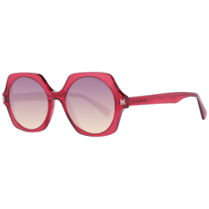 Ana Hickmann Rund Sonnenbrille HI9143 50T01 in Rot – 45° Seitenansicht