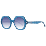 Ana Hickmann Rund Sonnenbrille HI9143 50T02 in Blau – 45° Seitenansicht