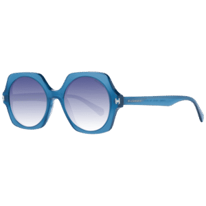 Ana Hickmann Rund Sonnenbrille HI9143 50T02 in Blau – 45° Seitenansicht