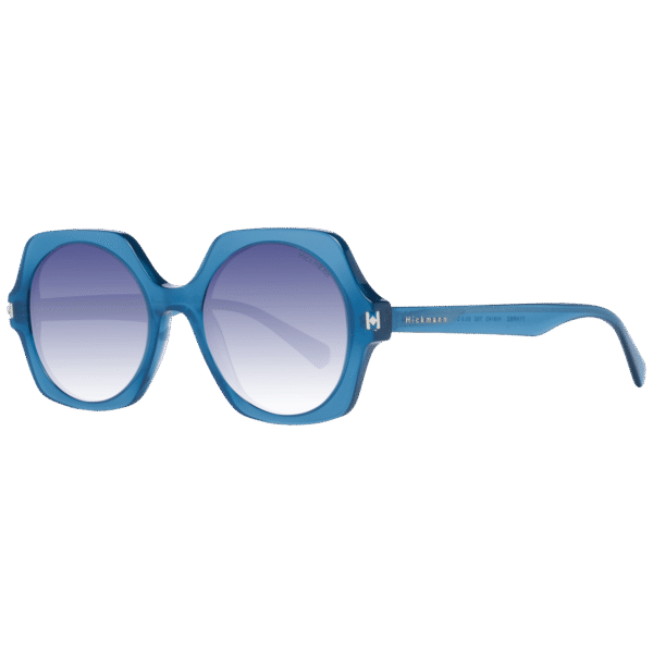 Ana Hickmann Rund Sonnenbrille HI9143 50T02 in Blau – 45° Seitenansicht