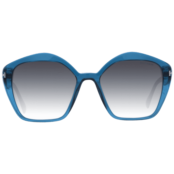Ana Hickmann Sonnenbrille HI9152 54T02 – 45° Seitenansicht Ana Hickmann Quadrat Sonnenbrille HI9152 54T02 in Blau – 45° Seitenansicht