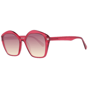 Ana Hickmann Quadrat Sonnenbrille HI9152 54T03 in Rot – 45° Seitenansicht