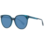 Ana Hickmann Rund Sonnenbrille HI9158 54H02 in Blau – 45° Seitenansicht