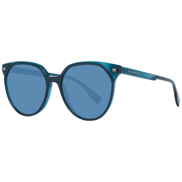 Ana Hickmann Rund Sonnenbrille HI9158 54H02 in Blau – 45° Seitenansicht