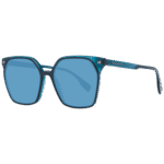 Ana Hickmann Quadrat Sonnenbrille HI9159 54H02 in Blau – 45° Seitenansicht