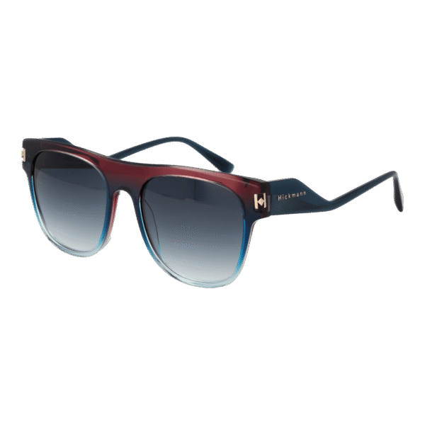 Ana Hickmann Sonnenbrille HI9160 52C02 – 45° Seitenansicht Ana Hickmann Rechteck Sonnenbrille HI9160 52C02 in Blau – 45° Seitenansicht