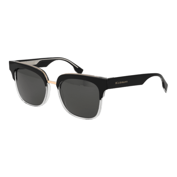 Ana Hickmann Rechteck Sonnenbrille HI9165 53H01 in Schwarz – 45° Seitenansicht