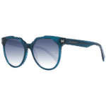 Ana Hickmann Schmetterling Sonnenbrille HI9171 55T01 in Blau – 45° Seitenansicht