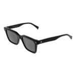 Ana Hickmann Rechteck Sonnenbrille HI9172 52A01 in Schwarz – 45° Seitenansicht