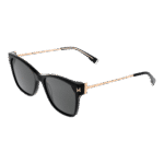 Ana Hickmann Schmetterling Sonnenbrille HI9173 54A01 in Schwarz – 45° Seitenansicht