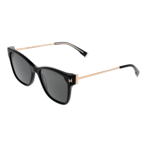Ana Hickmann Schmetterling Sonnenbrille HI9173 54A01 in Schwarz – 45° Seitenansicht