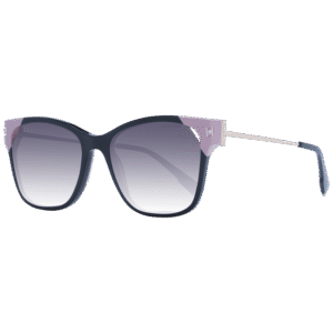 Ana Hickmann Katzenaugen Sonnenbrille HI9173 54P01 in Schwarz – 45° Seitenansicht