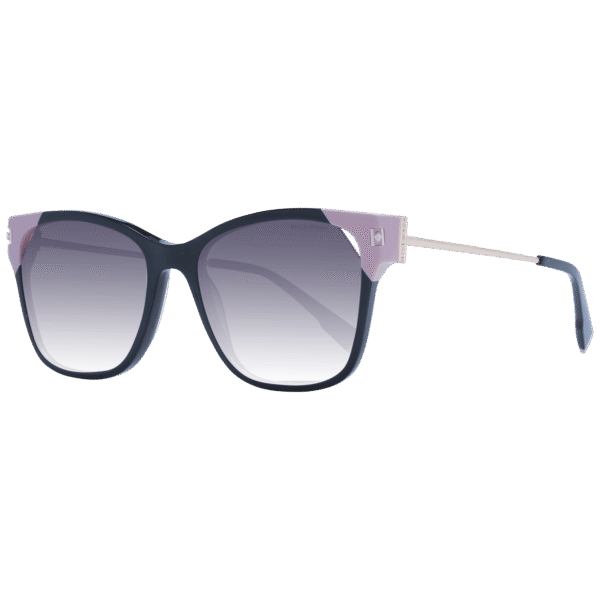 Ana Hickmann Katzenaugen Sonnenbrille HI9173 54P01 in Schwarz – 45° Seitenansicht