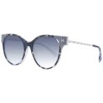Ana Hickmann Schmetterling Sonnenbrille HI9174 54P01 in Grau – 45° Seitenansicht