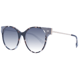 Ana Hickmann Schmetterling Sonnenbrille HI9174 54P01 in Grau – 45° Seitenansicht