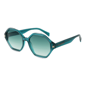 Ana Hickmann Rund Sonnenbrille HI9176 54H02 in Grün – 45° Seitenansicht