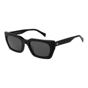Ana Hickmann Oval Sonnenbrille HI9179 52A01 in Schwarz – 45° Seitenansicht