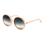 Ana Hickmann Rund Sonnenbrille HI9184 60D01 in Rosa – 45° Seitenansicht