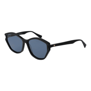 Ana Hickmann Katzenaugen Sonnenbrille HI9185 56A01 in Schwarz – 45° Seitenansicht