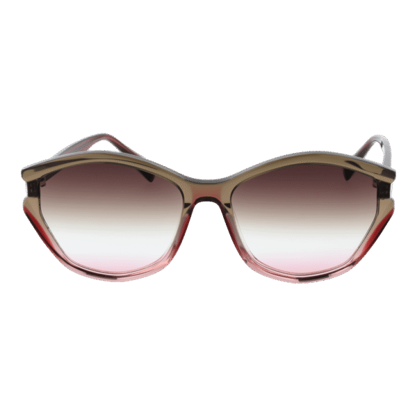 Ana Hickmann Sonnenbrille HI9185 56C01 – Frontansicht mit Azetat Rahmen und Oliv Gläsern