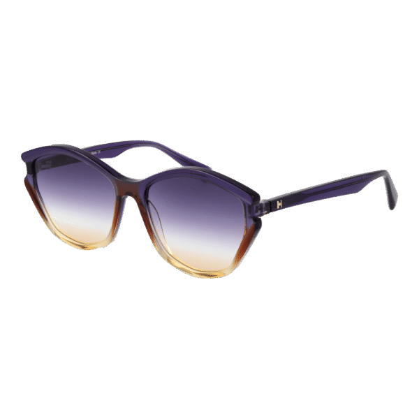 Ana Hickmann Sonnenbrille HI9185 56C02 – 45° Seitenansicht Ana Hickmann Oval Sonnenbrille HI9185 56C02 in Lila – 45° Seitenansicht