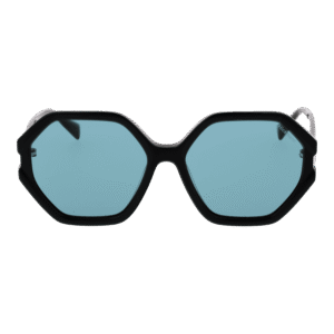 Ana Hickmann Sonnenbrille HI9186 55A01 – Frontansicht mit Azetat Rahmen und Blau Gläsern