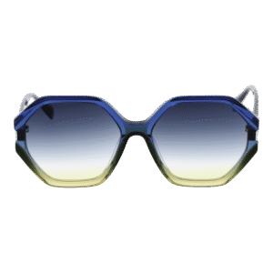 Ana Hickmann Sonnenbrille HI9186 55C02 – Frontansicht mit Azetat Rahmen und Blau Gläsern