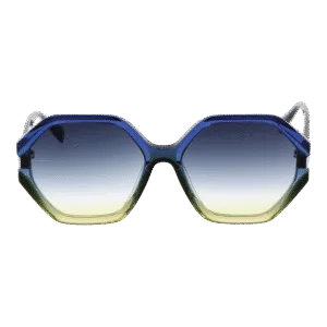 Ana Hickmann Sonnenbrille HI9186 55C02 – Frontansicht mit Azetat Rahmen und Blau Gläsern