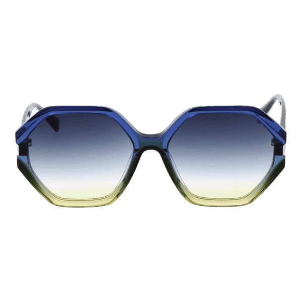 Ana Hickmann Sonnenbrille HI9186 55C02 – Frontansicht mit Azetat Rahmen und Blau Gläsern