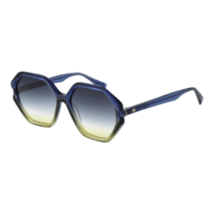Ana Hickmann Geometric Sonnenbrille HI9186 55C02 in Blau – 45° Seitenansicht