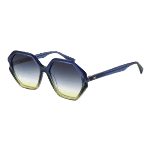 Ana Hickmann Geometric Sonnenbrille HI9186 55C02 in Blau – 45° Seitenansicht